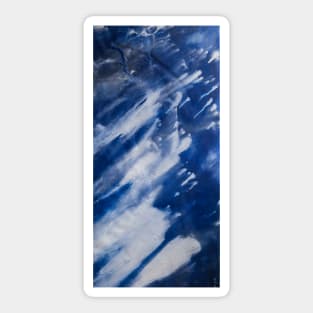 Blue and White Fluid Painting Sticker